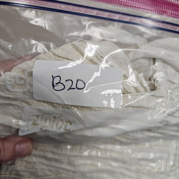 J. Jill Womens XL Crinkled Button-Up Shirt In Hemp Silk Blend Ruffle Work Office - Picture 9 of 9